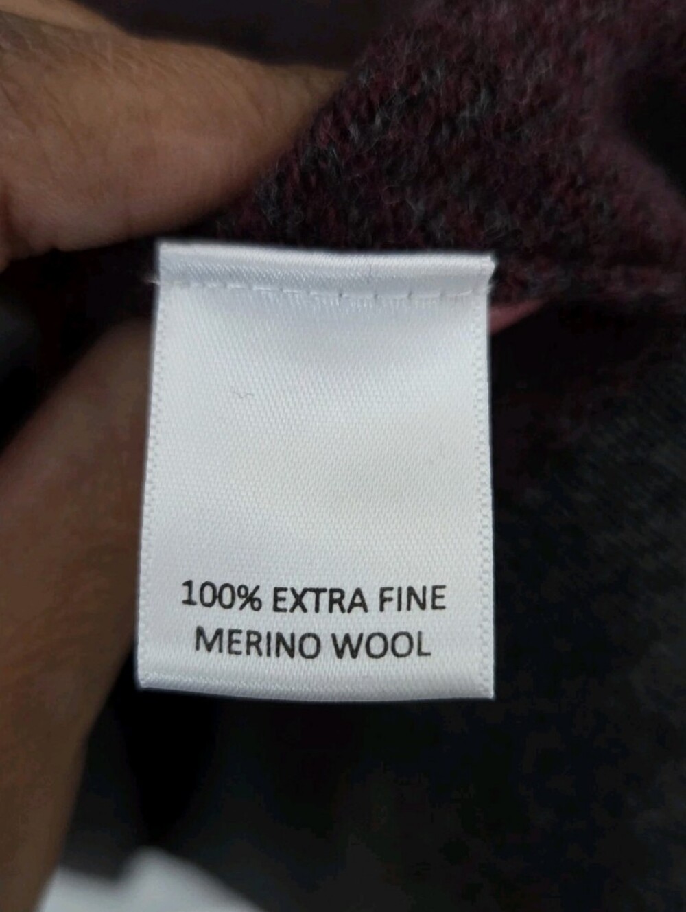 Cremieux Men's 100% Merino Wool Half Zip Burgundy Sweater. Sz XL Quiet Luxury - Picture 8 of 10
